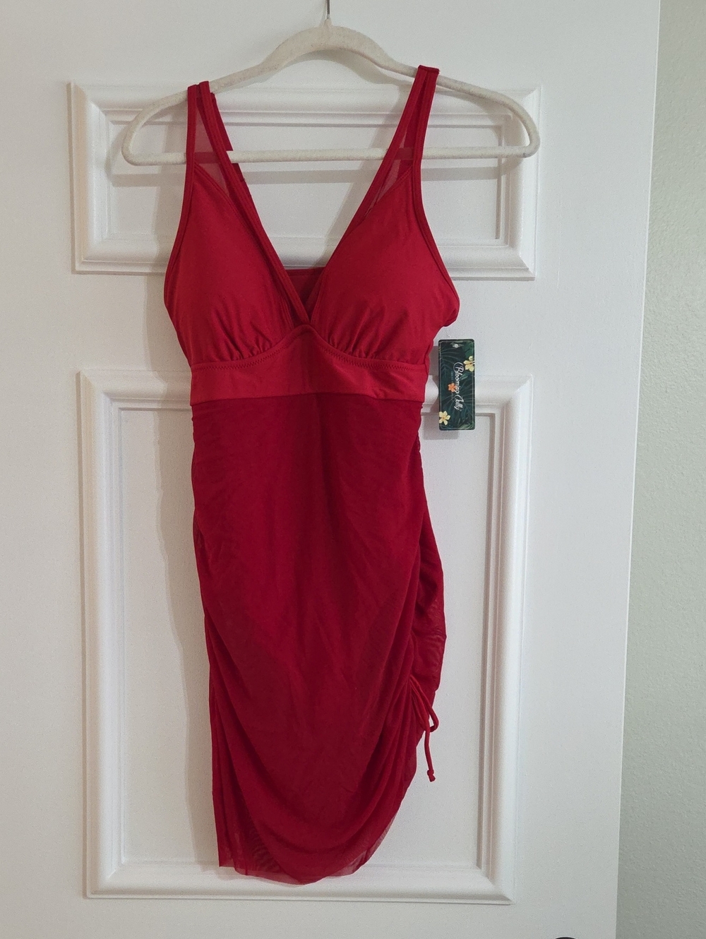 Blooming Jelly 1 Piece Swimsuit / Swimdress With Attached Sarong Women's M